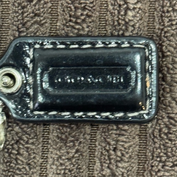 COACH KISS LOCK COIN PURSE WALLET SIGNATURE TARTAN PLAID SILVER FRAME. - Picture 4 of 5